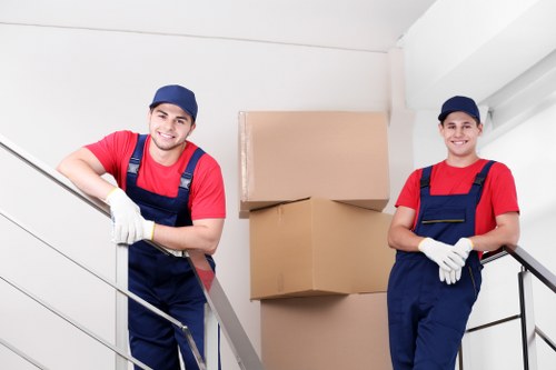 Professional movers assisting a student relocation near St Johns Wood apartments
