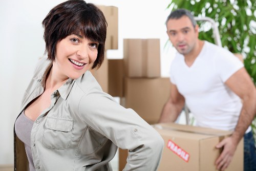 Sturdy packing materials prepared for a residential relocation